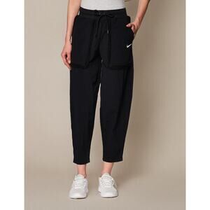 NWT Nike Women's Sportswear Essential Woven High-Waisted Curve Pants Black Large